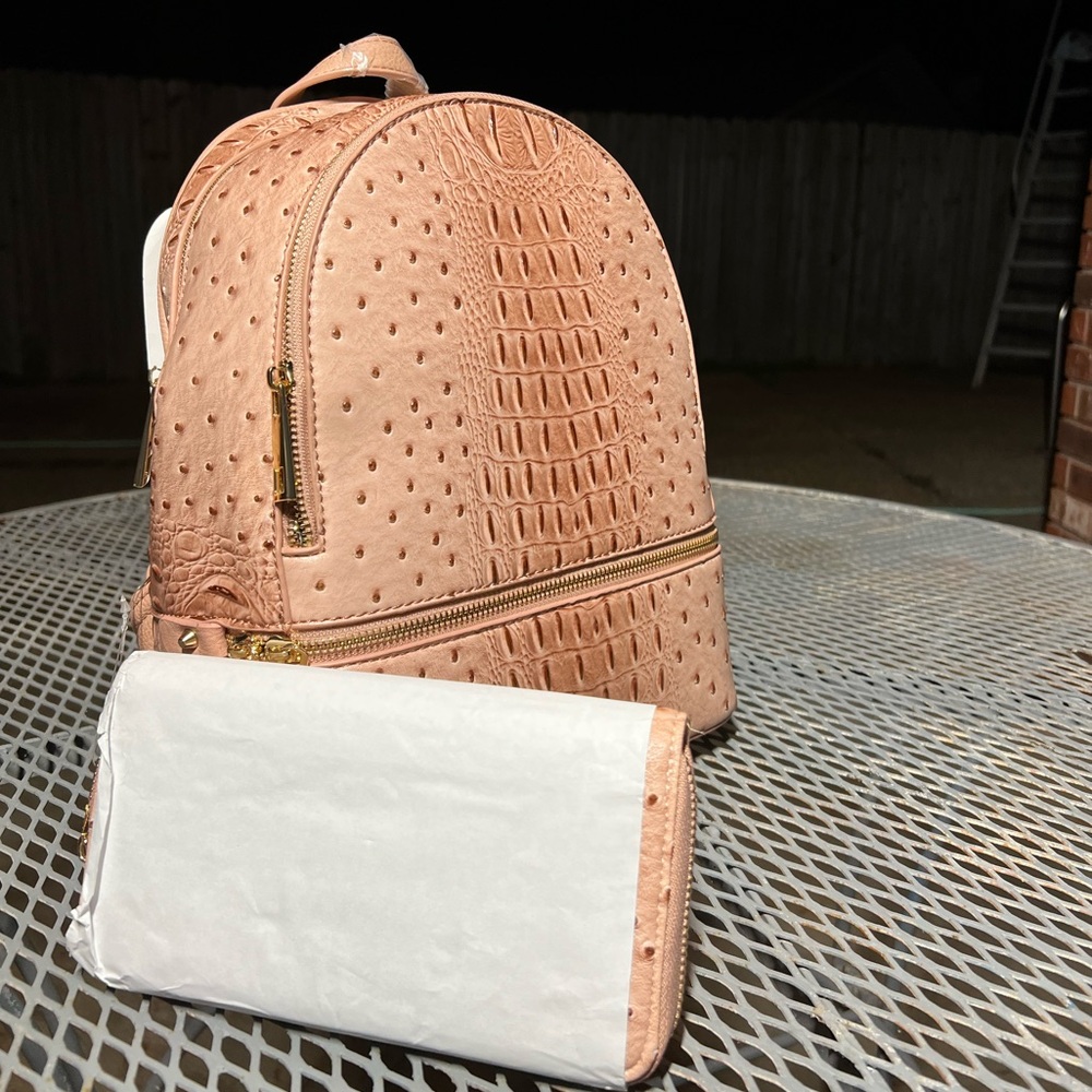2pc Rose Pink Backpack